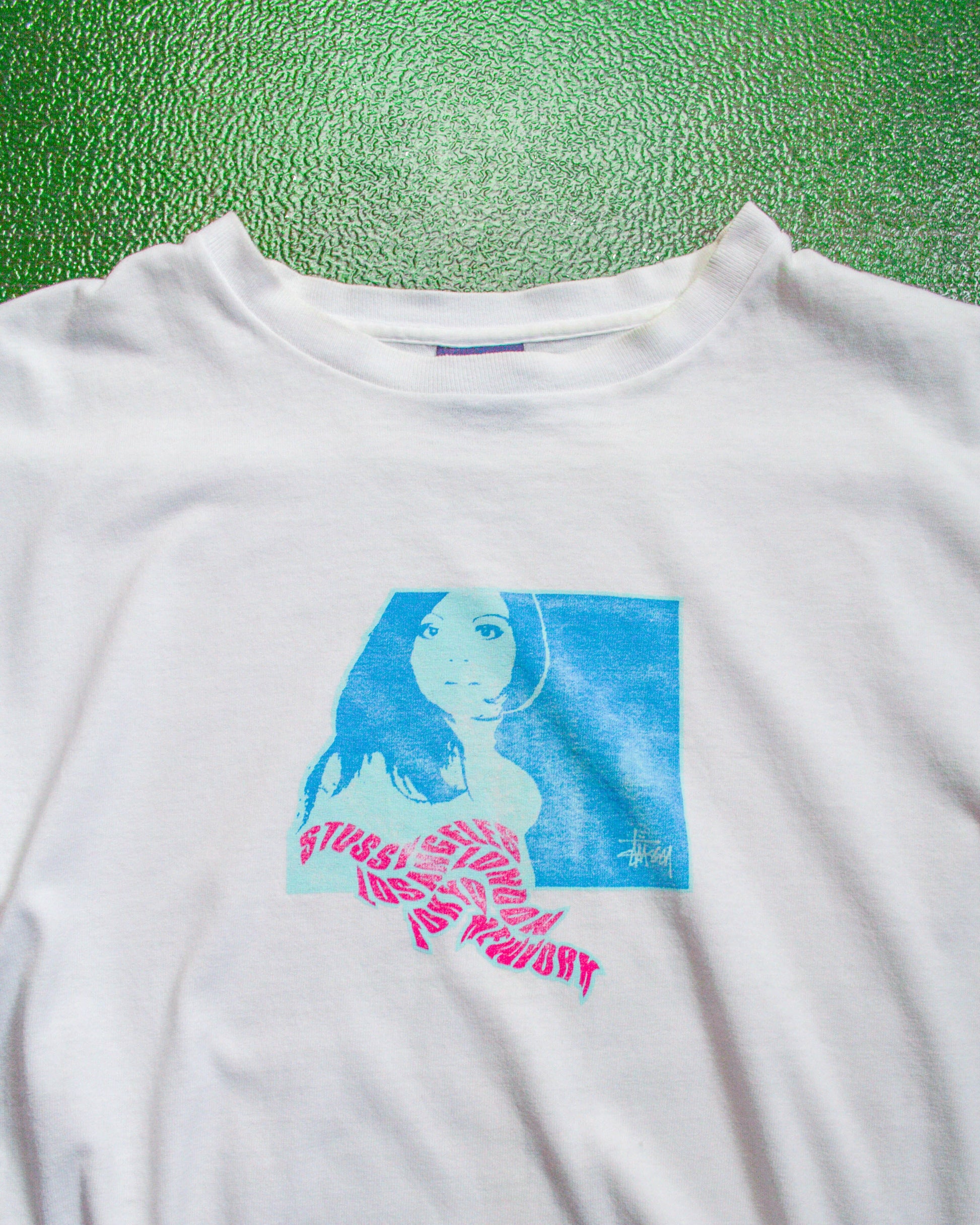 Stussy Girl Distorted Graphic T-shirt (XXL)