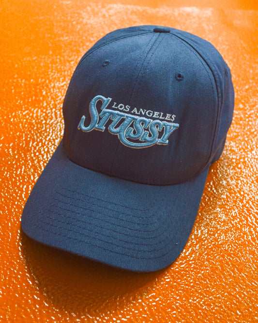 Stussy Los Angeles Lakers Inspired Navy Blue Cap / Hat (S)