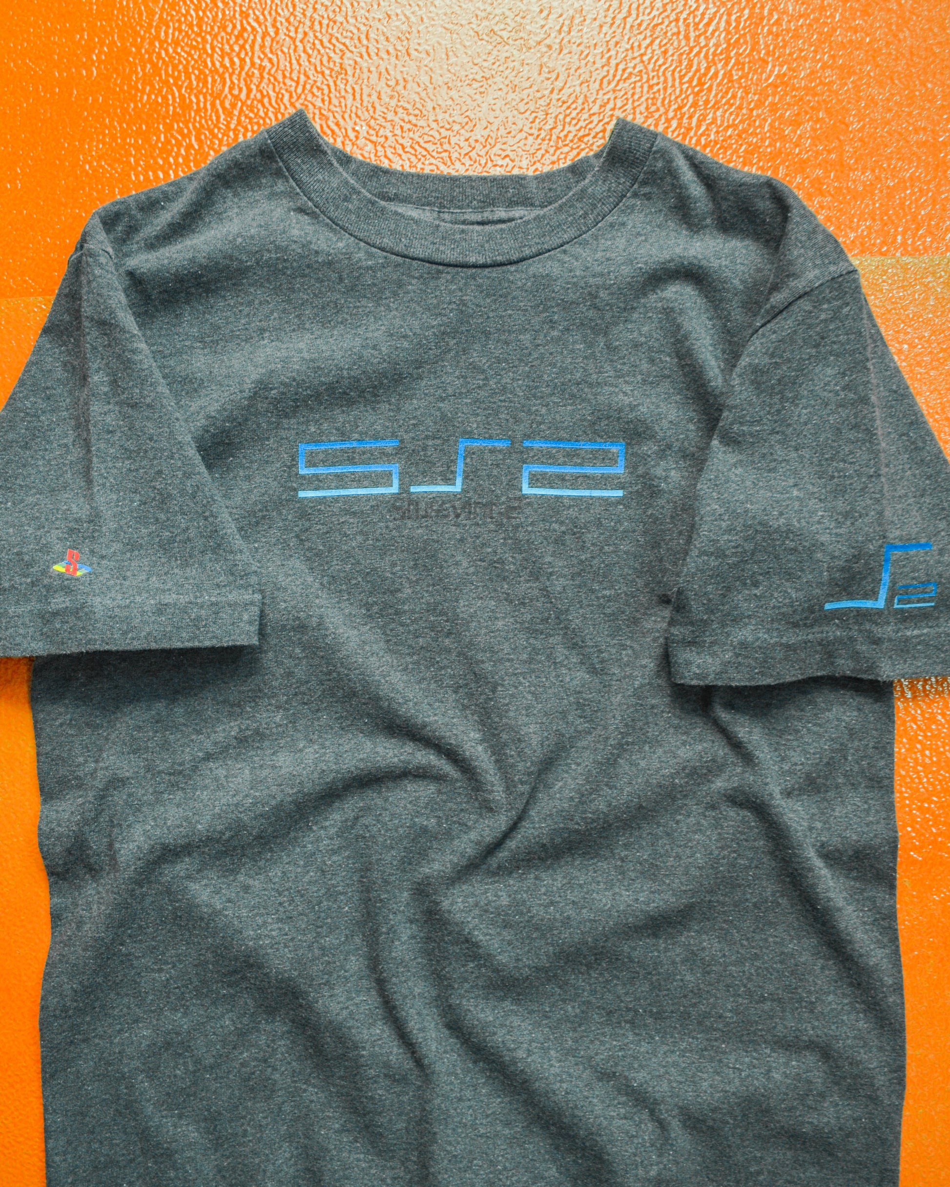 Stussy Playstation 2 / PS2 Graphic Rip Dark Grey T-shirt (S)