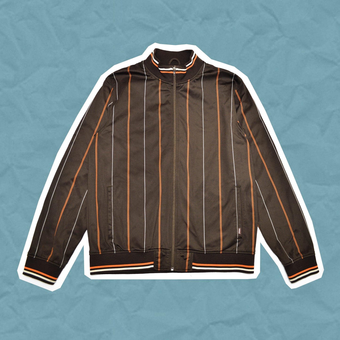 Stussy Striped Brown Track Top (~L~)