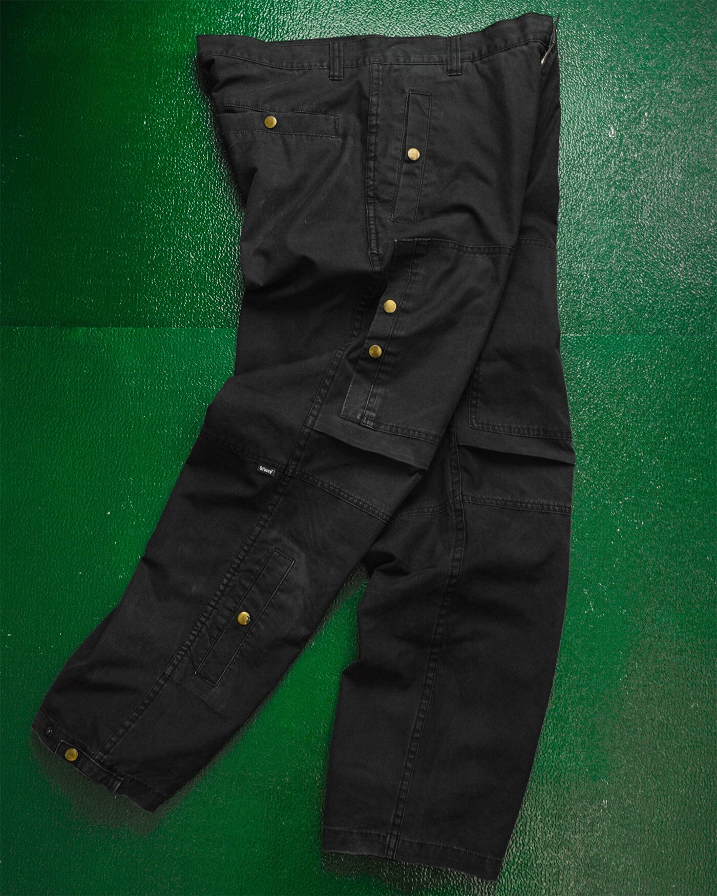 Stussy Vintage Multi-Pocket Washed Black Cargo Pants (~34~) – shop