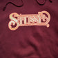 Stussy Wine Red Classical Logo Pullover Hoody (XL)