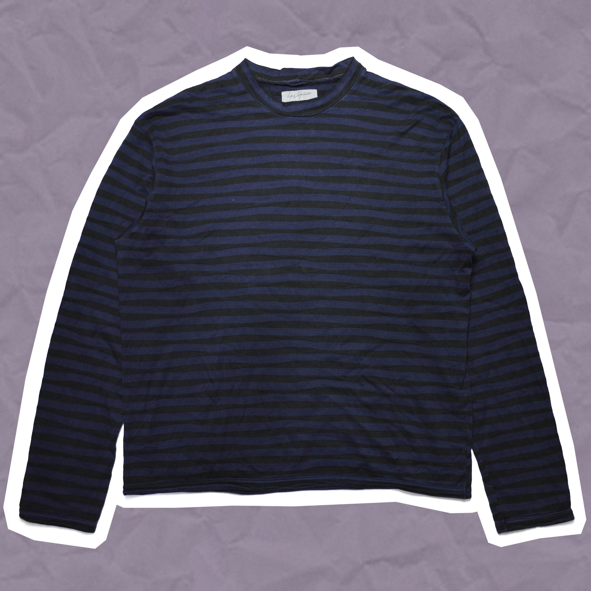 Yohji Yamamoto Pour Homme Wavy Striped Longsleeve T-shirt (~M~)